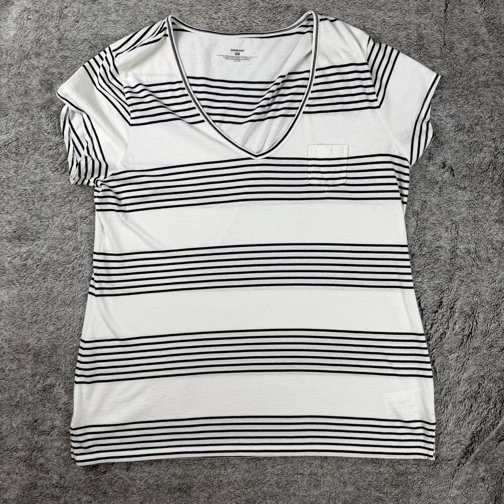 Patagonia Striped V-Neck Women's XL